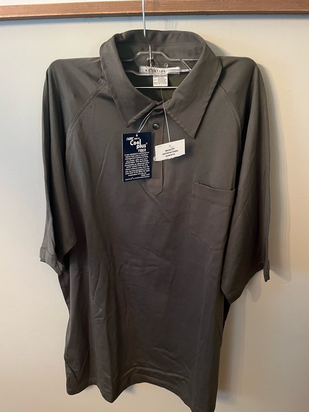 NWT men’s green polo large